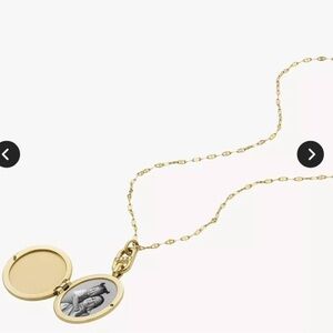 Fossil Elegant Gold Locket Necklace
